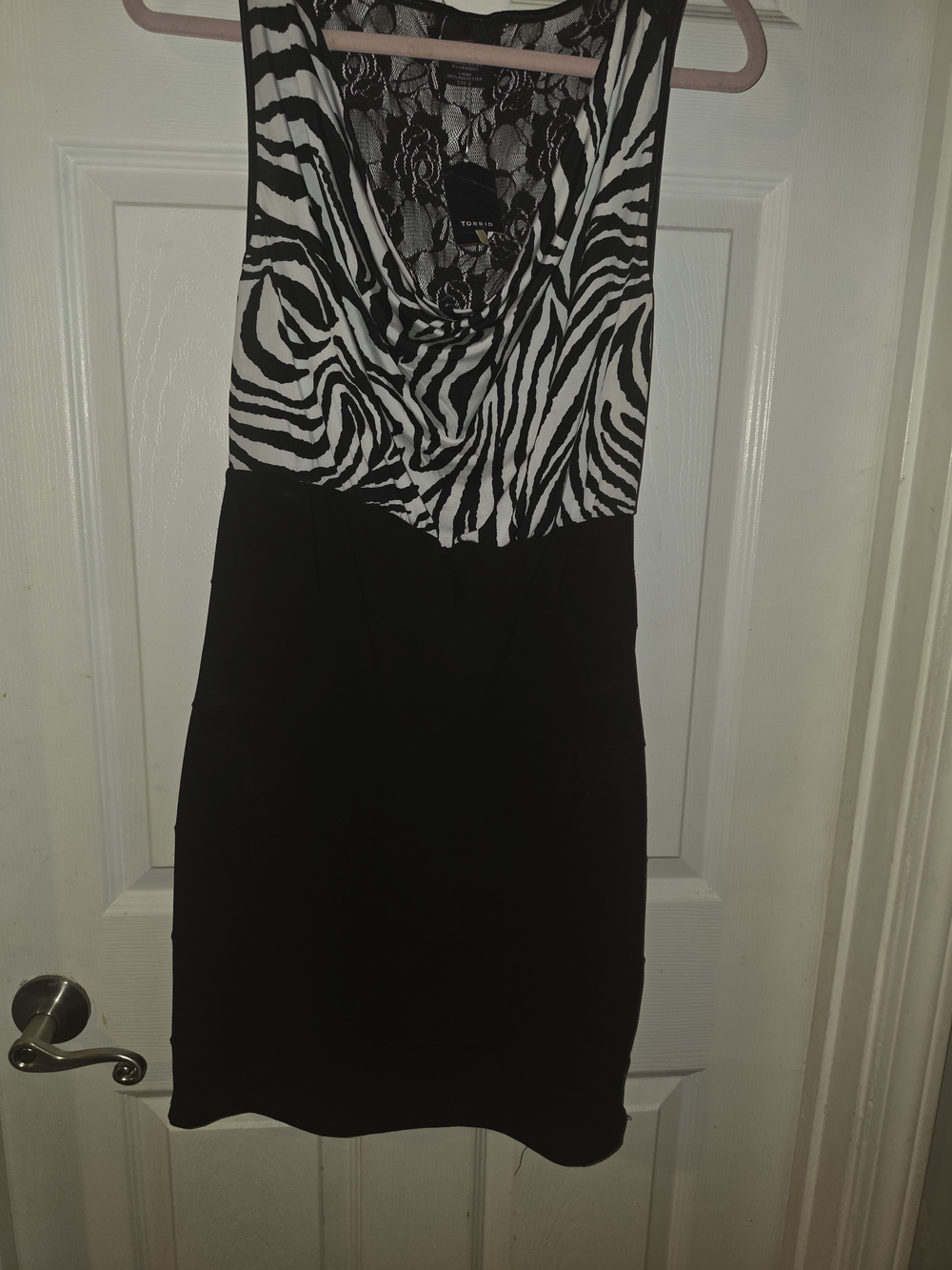 torrid Black and White Zebra-Print Sleeveless Mini Dress